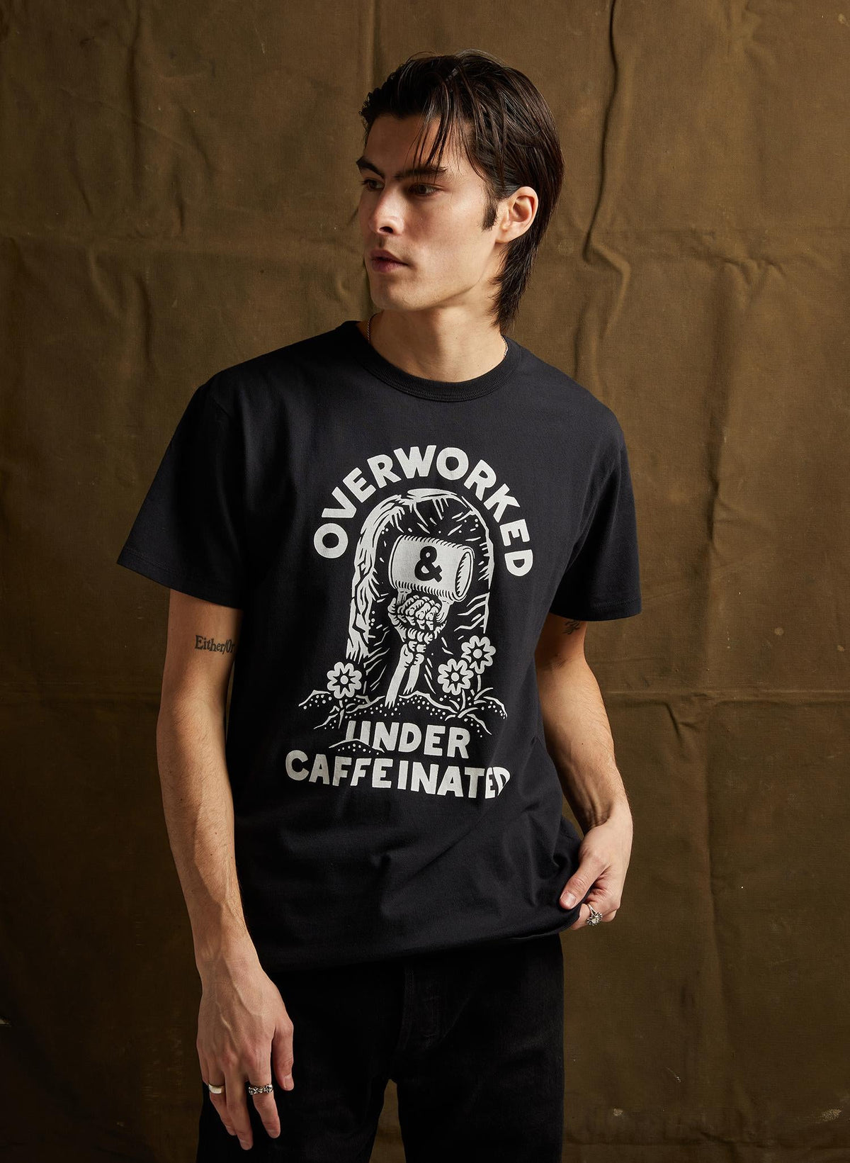 Worked Under Caffeinated Tee Coffee Co Worker Caffeine Coffee