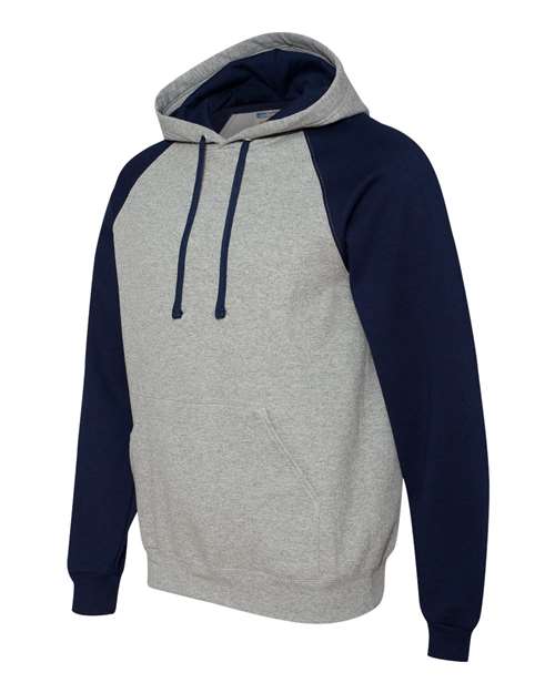 JERZEES Unisex Nublend® Colorblocked Raglan Hooded Sweatshirt