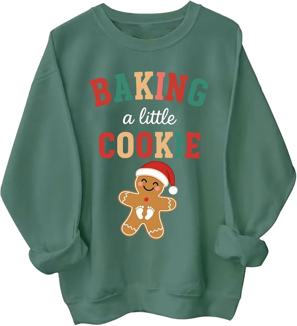 Growing A Little Cookie Sweatshirt Baking A Little Cookie Shirt Sweatshirt Christmas Pregnancy Announcement Hoodie