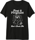 Feral and Pregnant Racoon Shirt Funny Maternity Mom to Be Premium Tri-Blend T-Shirt