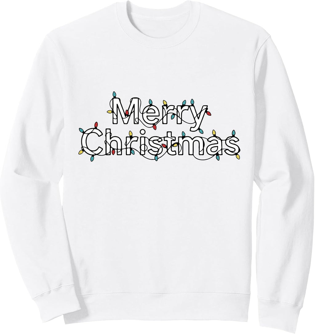 Merry Christmas Festive Holiday Lights Winter Season Cheer Sweatshirt