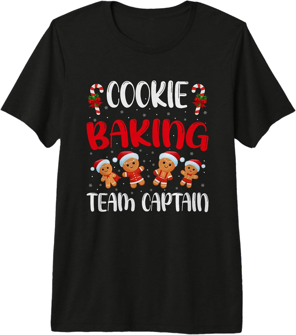 Baking Crew Funny Christmas Cookie Baking Team Captain Xmas Premium Tri-Blend T-Shirt