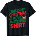 This Is My Christmas Movie Watching Shirt TV Tree Holiday T-Shirt