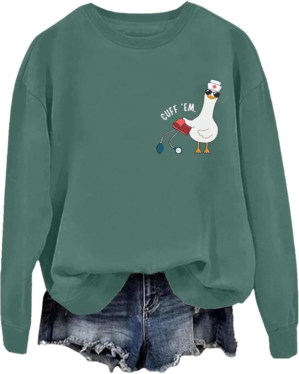 Goose Nurse Sweatshirt & Hoodie Cuff Em Nurse Shirt Funny ER Nurses Day Shirt Unisex