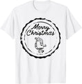 Merry Christmas Coffee Lover Vintage Distressed Badge T-Shirt