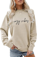Cozy Vibes Sweatshirt, Get Cold Shirt, Women Crewneck Pullovers Tops Funny Winter Cozy Season Sweater Weather Blouse