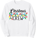 Christmas Crew Colorful Lights Holiday Sweatshirt