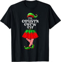 Family Christmas Matching Pajamas The Cousin Crew Elf Xmas T-Shirt