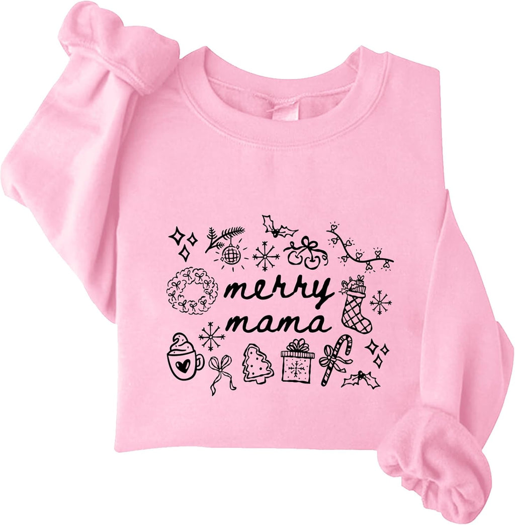 Merry Mama Christmas Sweatshirt Mama Christmas Sweatshirt & Hoodie
