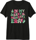 in My Merry & Pregnant Era Pregnancy Announcement Christmas Premium Tri-Blend T-Shirt