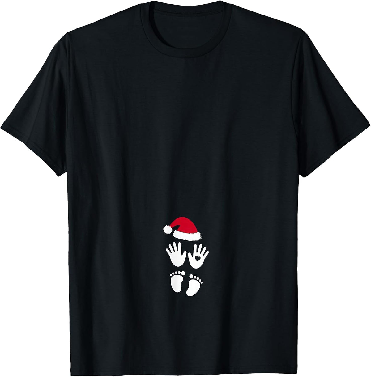 Womens Baby Bump First Christmas T-Shirt