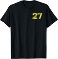 Senior 2027 (Front & Back) Gold Seniors Class 27 Grad Gift 1 T-Shirt