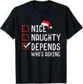 Nice Naughty List Funny Christmas Merch Gifts