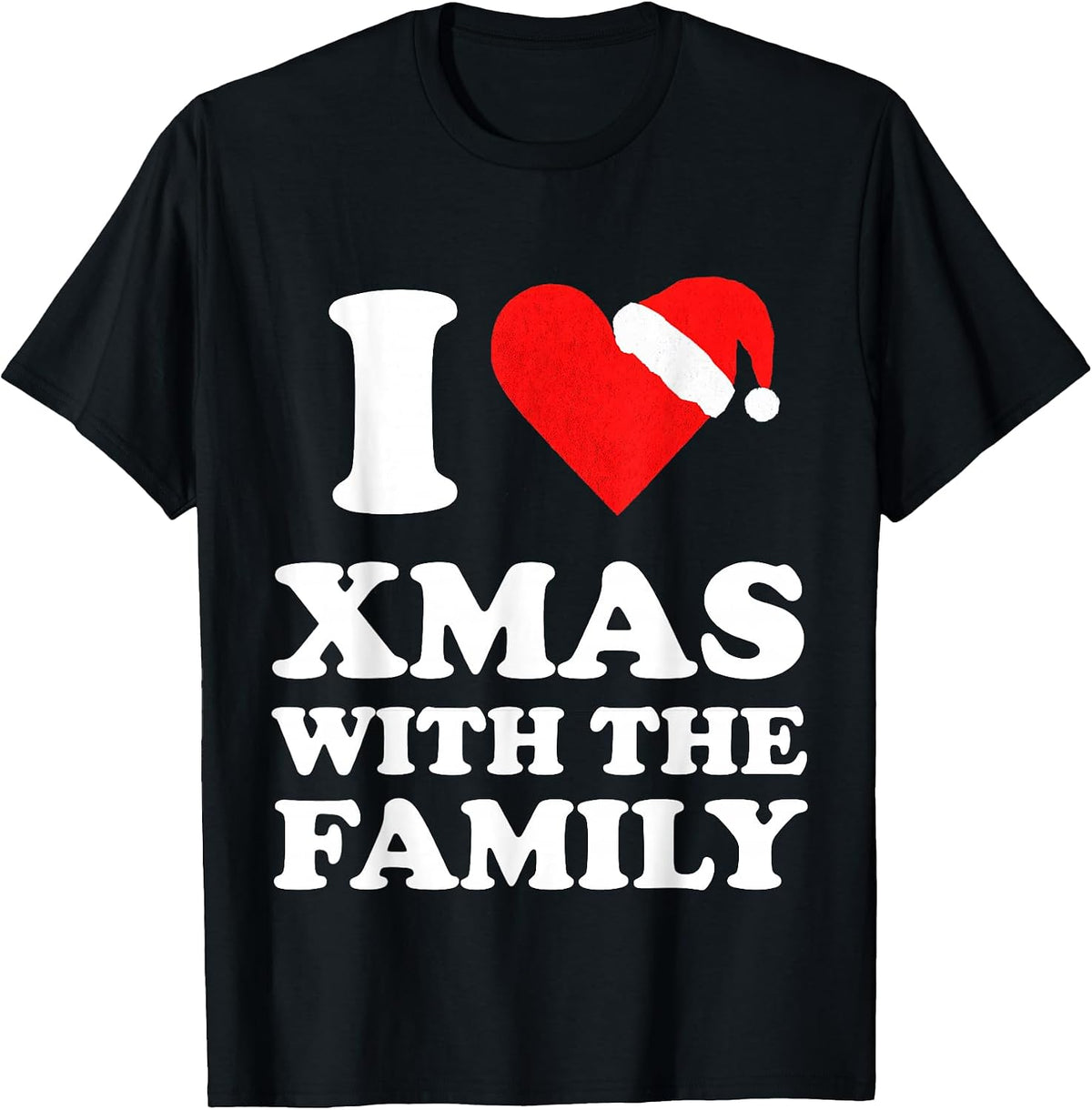 Merry Christmas Matching Couple I Love Xmas with The Family T-Shirt
