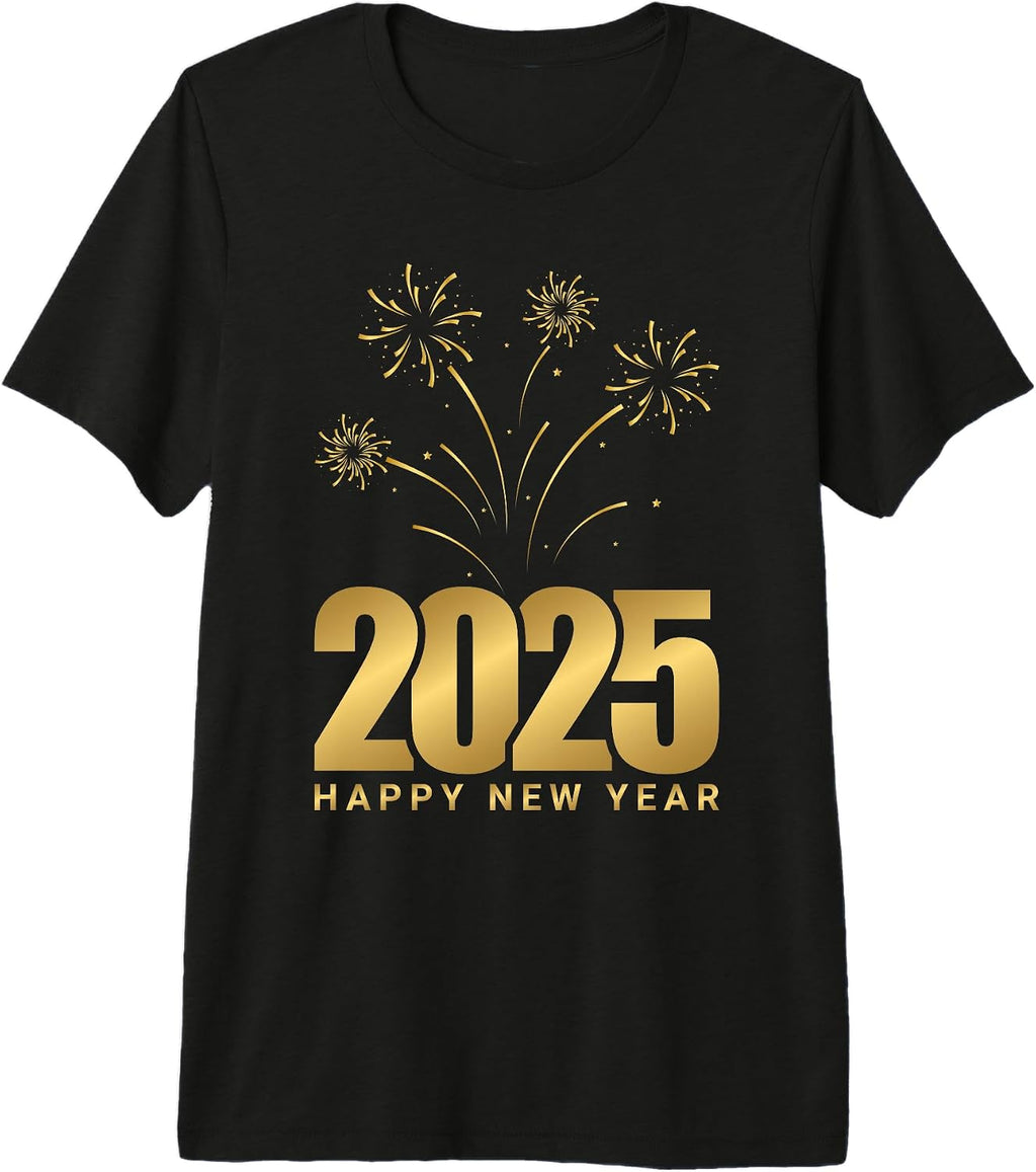 Happy New Year 2025 Family Matching Fireworks New Year Eve Premium Tri-blend T-Shirt