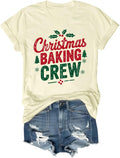 Christmas Baking Crew Shirt Cookie Baking Crew Shirts for Women Man Christmas Family Team Holiday V Neck Tshirt