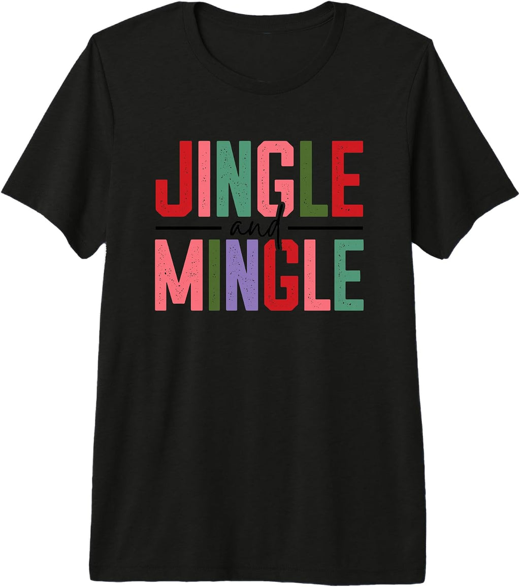 Jingle Mingle Festive Christmas Spirit Premium Tri-Blend T-Shirt