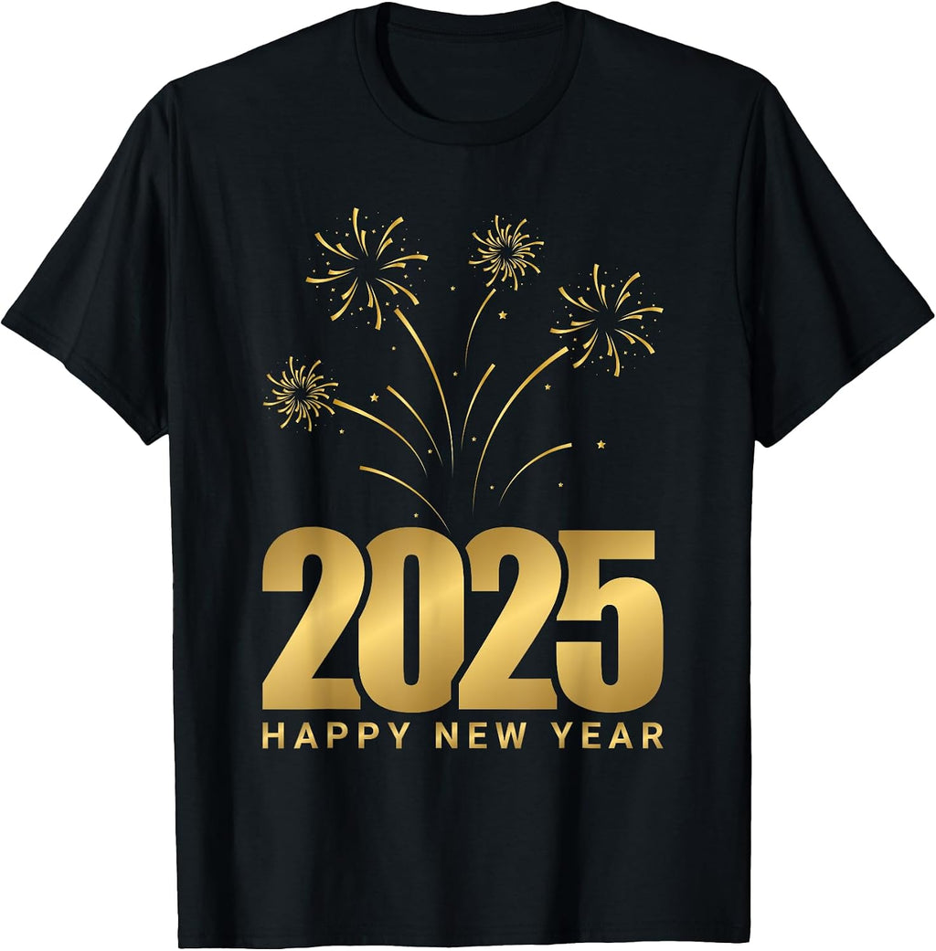 Happy New Year 2025 Family Matching Fireworks New Year Eve T-Shirt