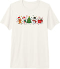 Christmas Coffee Gingerbread Tree Xmas Candy Cane Doodle Premium Tri-Blend T-Shirt