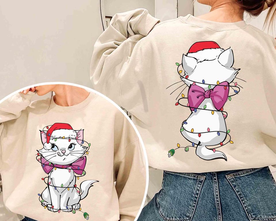 2-sided Santa Marie Portrait Christmas Light Double Sided s, Gifts for Friends Unisex