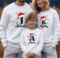 Monogrammed Family Christmas Sweatshirt, Personalized Christmas Sweatshirt,Family Christmas Name Sweater, Custom Family Christmas Gift LS698
