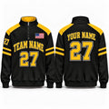 Personalized Pittsburgh Football Quarter Zip Pullover, Vintage Game Day Sports Top, Fan Gift