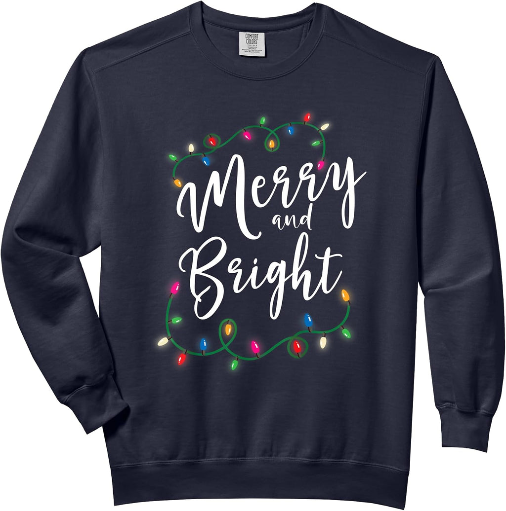 Merry and Bright Christmas Shirt for Family Crew