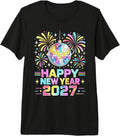 Disco Ball Happy New Year 2027 Fireworks Celebration Premium Tri-Blend T-Shirt