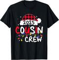 Cousin Crew 2025 Christmas Family Santa Adults Kids Xmas T-Shirt