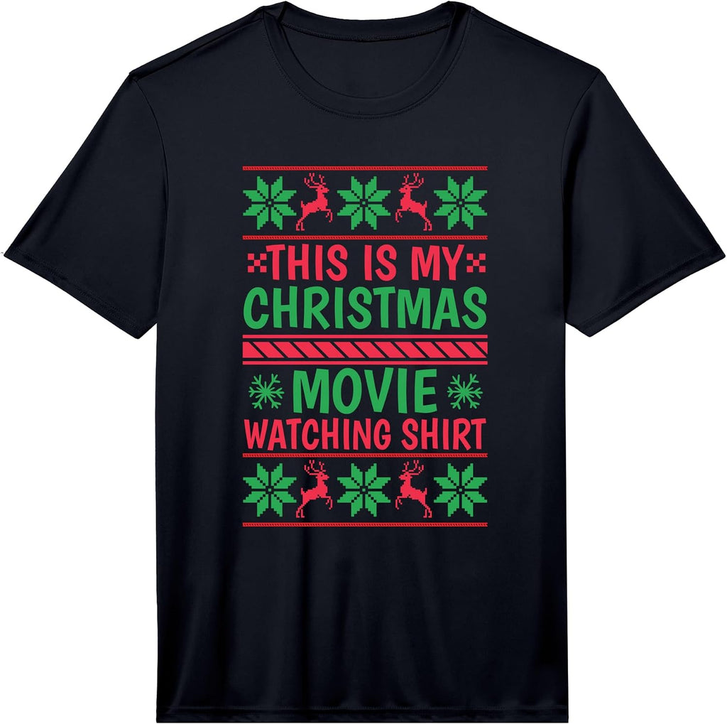 Mens This is My Christmas Movie Watching Shirt - Funny Xmas Movie Performance T-Shirt