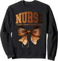 Black History Month Stethoscope Coquette Bow African Nurses Sweatshirt