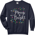 Merry and Bright Christmas Funny Family Xmas Tee