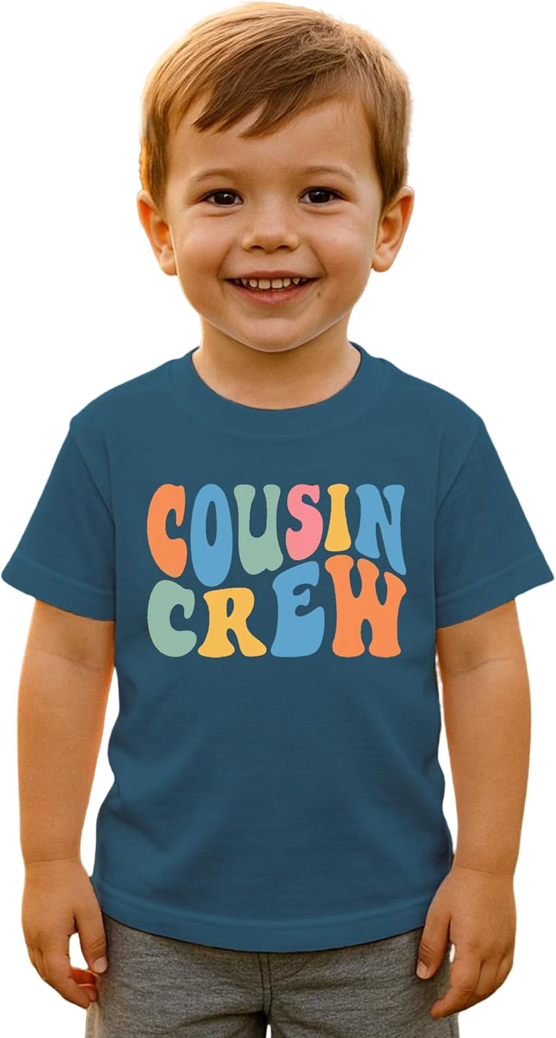 Toddler Cousin Crew T-Shirt Big Cousin Crewneck Pullover Tee Baby Girl Boy Short Sleeve Casual Unisex Summer Tops
