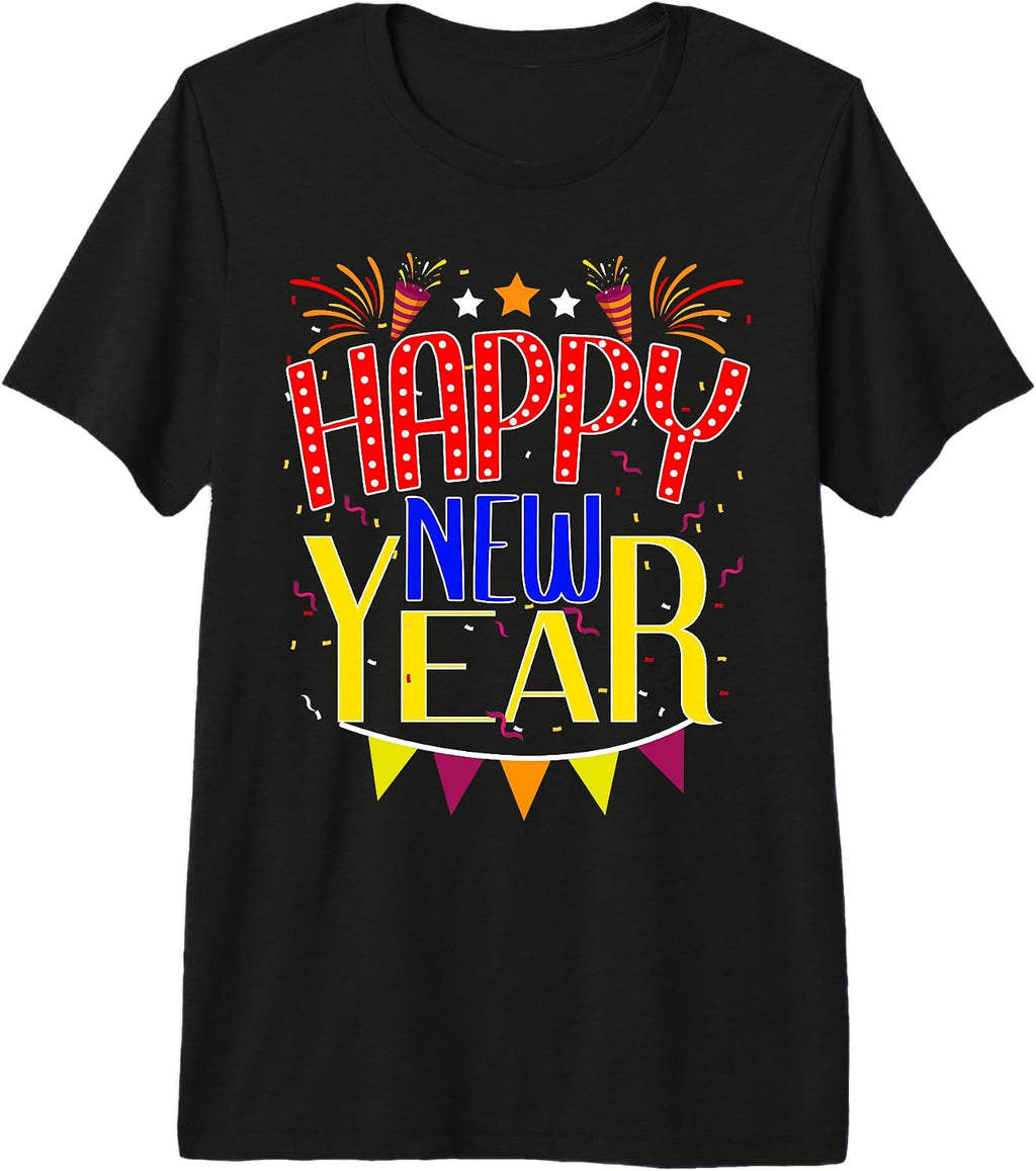 Happy New Year Funny Matching Family New Year Holiday Party Premium Tri-Blend T-Shirt