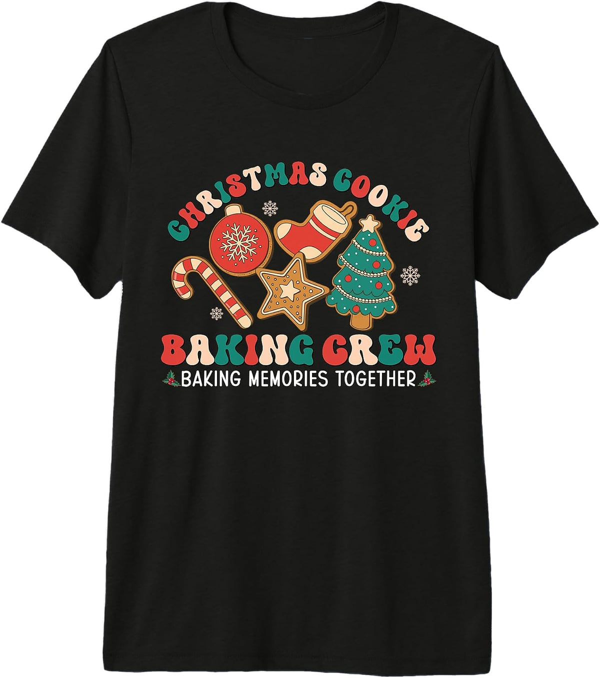 Christmas Cookie Baking Crew Baking Memories Together Premium Tri-Blend T-Shirt