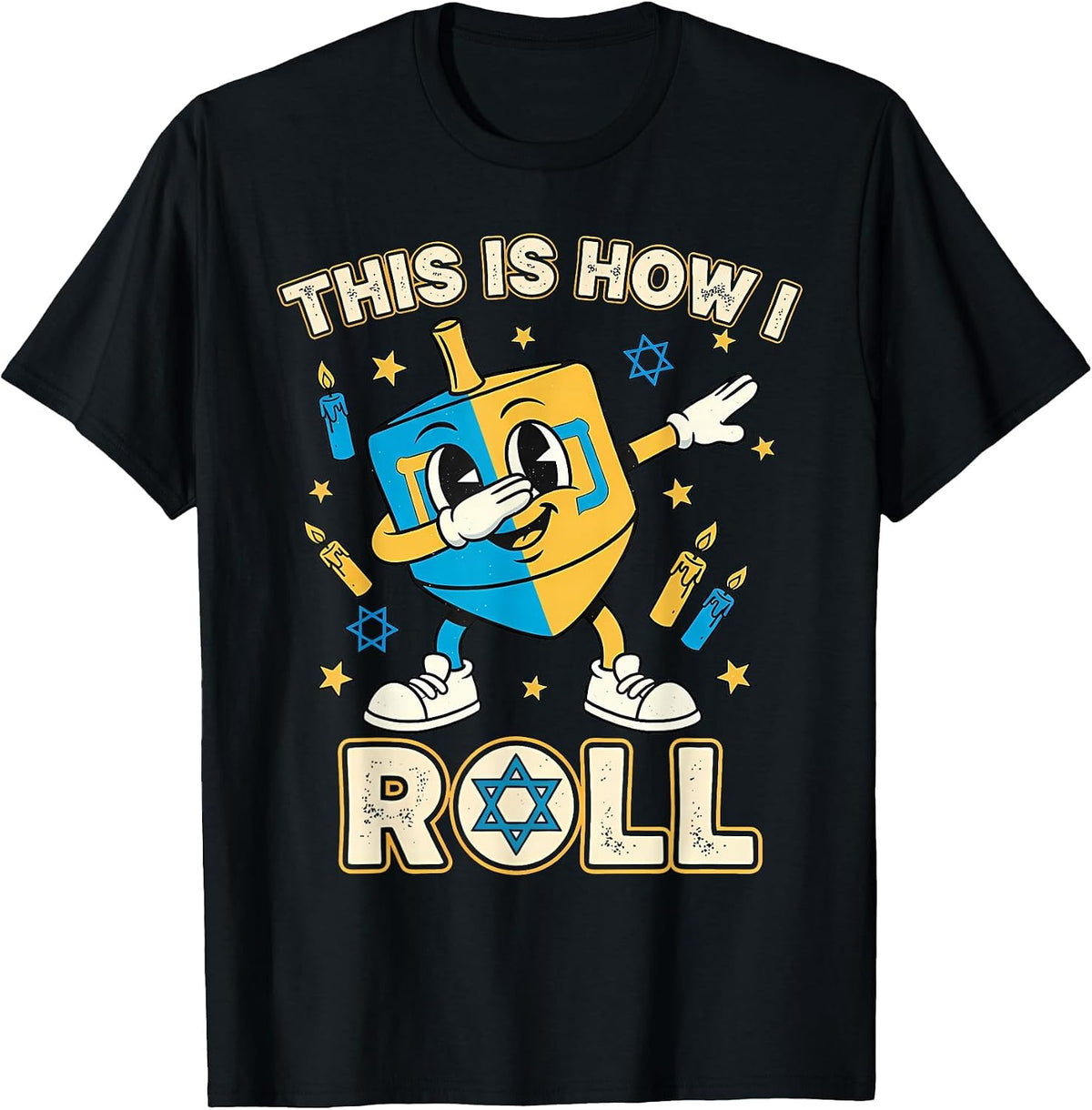 Funny Dreidel Dabbing Hanukkah Shirt Menorah Chanukah Jewish T-Shirt