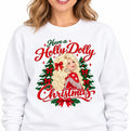 Dolly Christmas Cowgirl Shirt, Western Holiday Portrait Graphic Tee