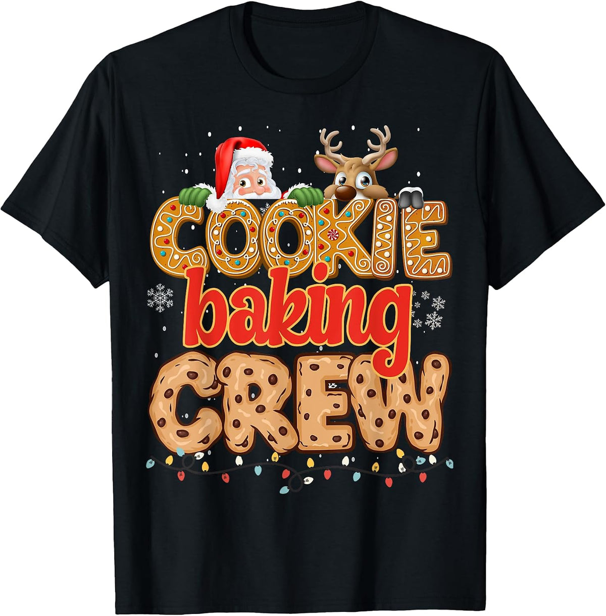 Christmas Cookie Crew Baking Pajamas Baking Family Funny T-Shirt