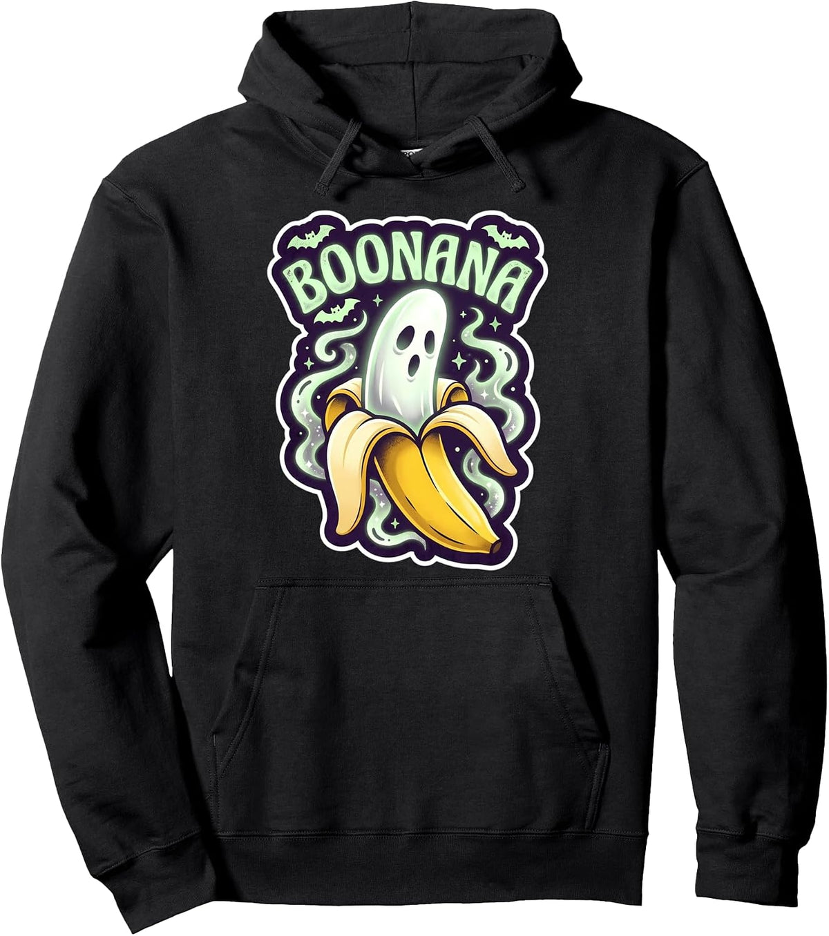 Funny Boonana Cute Ghost Banana Costume Spooky Pun Joke Pullover Hoodie