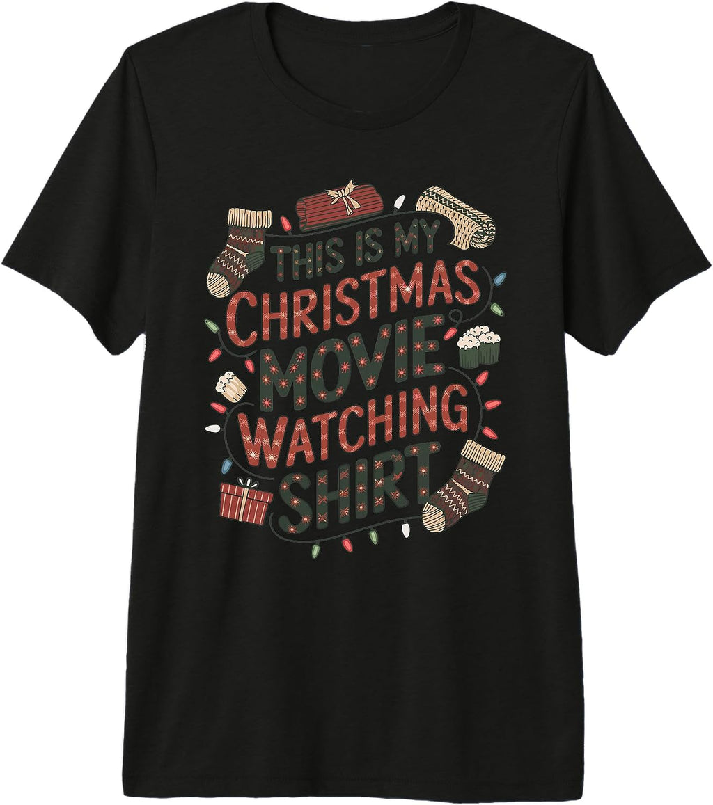 This Is My Christmas Movie Watching Shirt Funny Holiday Premium Tri-blend T-Shirt