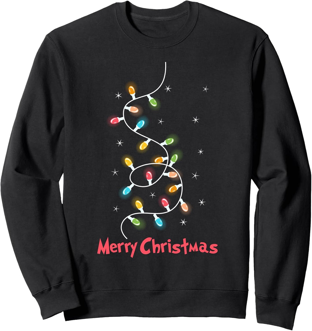 X-mas Lights Merry Christmas Decoration Festive Holiday Sweatshirt