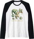 Coffee & Books gnome Graphic for Readers and Coffee Lovers Raglan Baseball Tee
