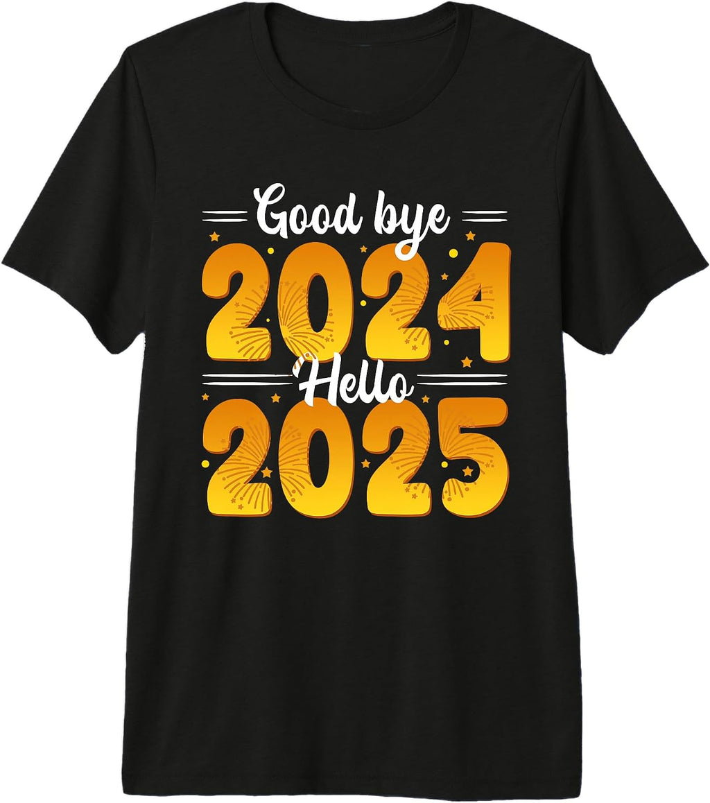Matching Family Party New Years Eve Goodbye 2024 Hello 2025 Premium Tri-blend T-Shirt