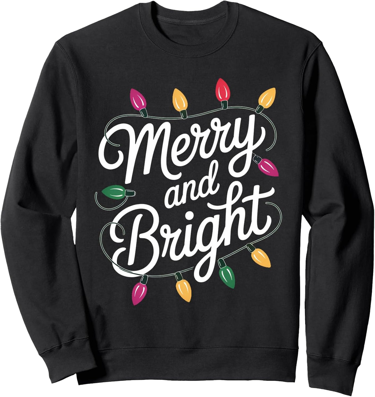 Merry And Bright Cozy Christmas Lights Aesthetic Sweatshirt