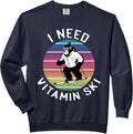 Funny Gorilla Downhill Alpine Skiing Skier Need Vitamin Ski Comfort Colors Adult Sweatshirt