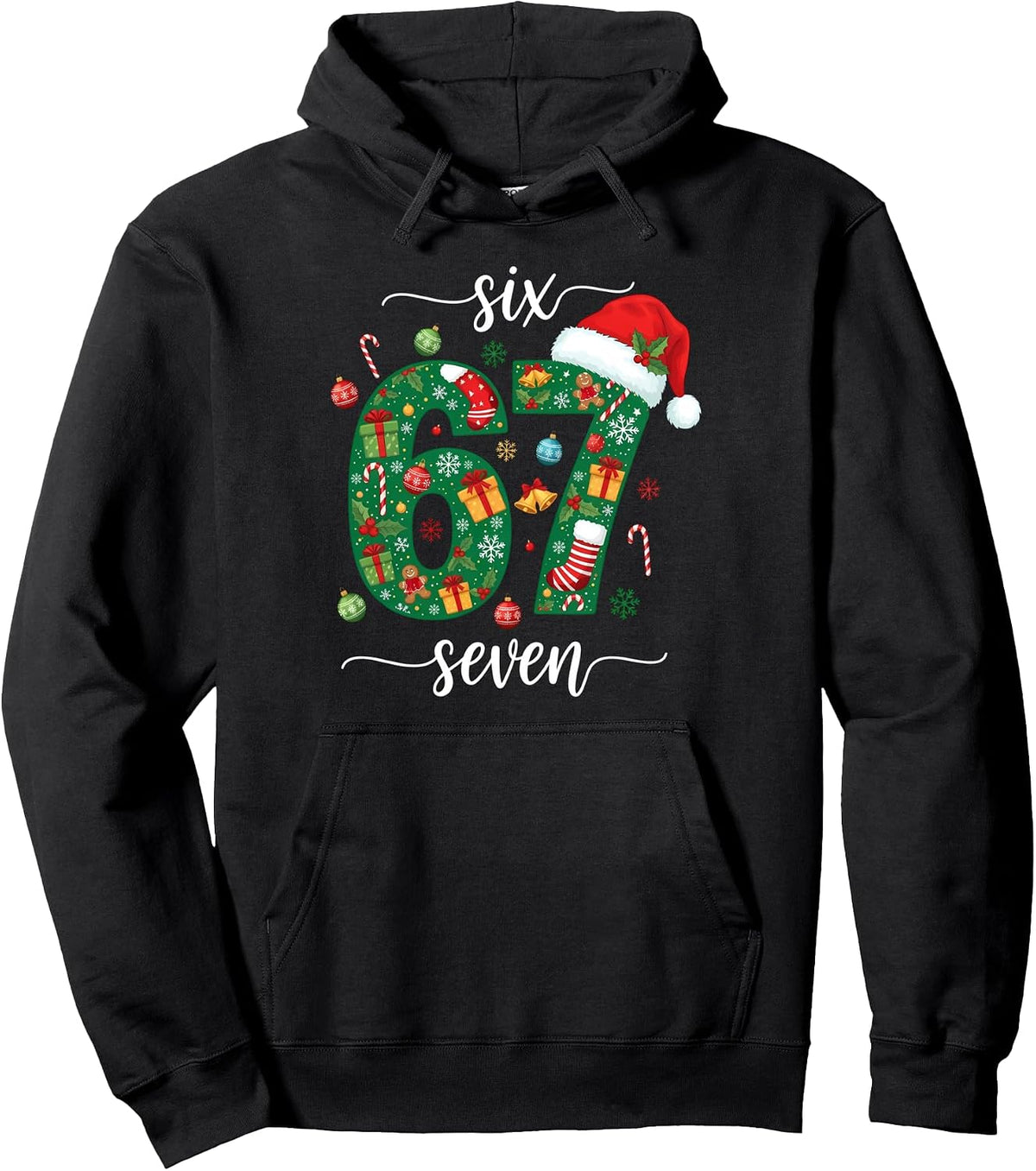 67 Meme Funny Christmas Lights Santa Xmas Holiday Pullover Hoodie
