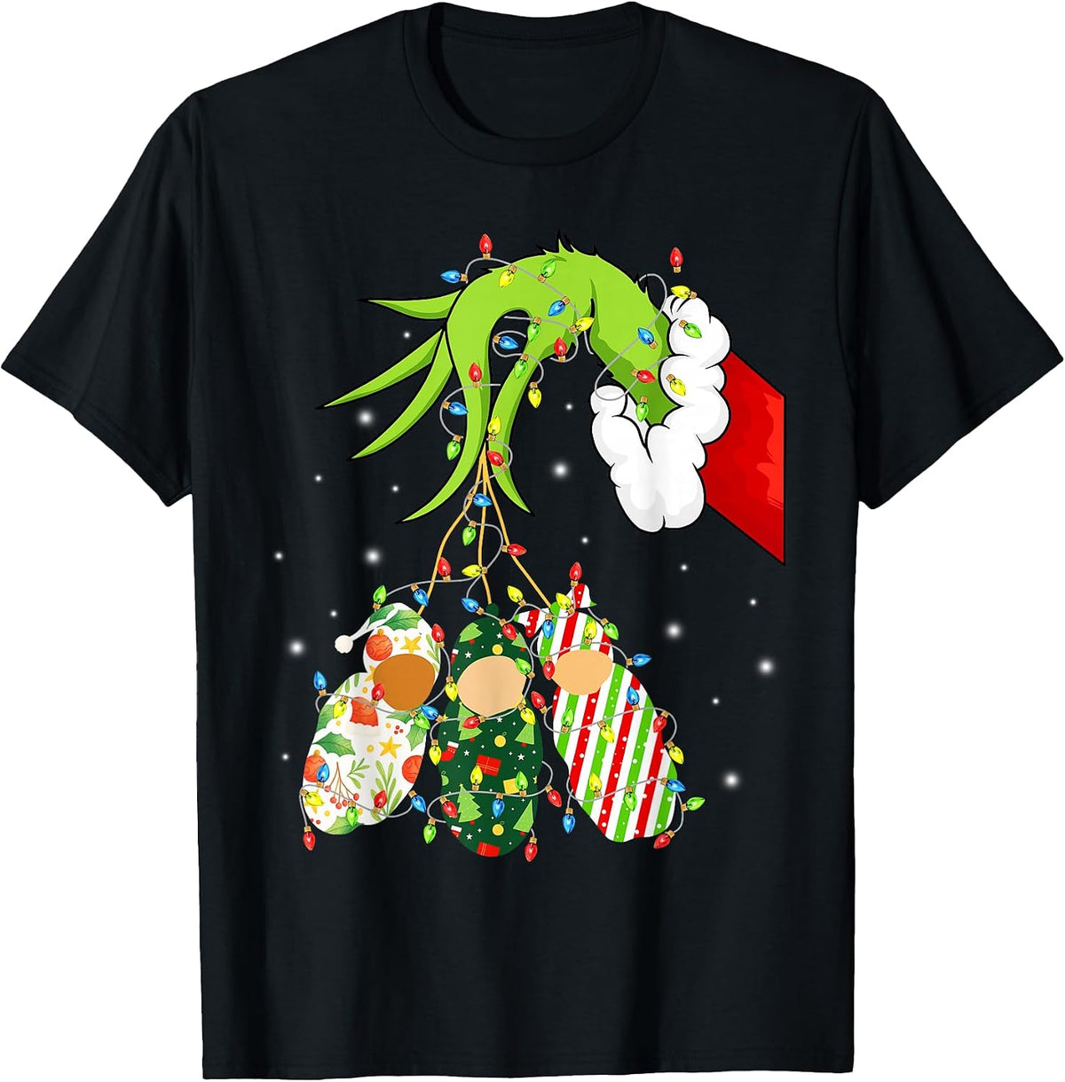 Labor and Delivery Nurse Merry Christmas Xmas Lights Holiday T-Shirt