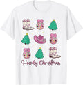 Howdy Western Christmas Coquette Cowgirl Country Xmas T-Shirt