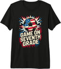 American Game ON Seventh Grade Soccer Ready Teacher Happy Premium Tri-Blend T-Shirt