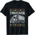 Trucker Xmas Truck Driver Merry Trucking Ugly Christmas T-Shirt